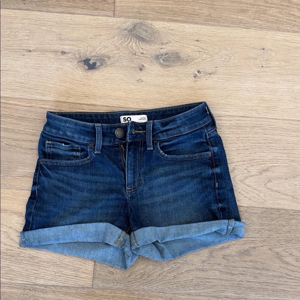 SO Indigo Rolled Cuff Denim Shorts